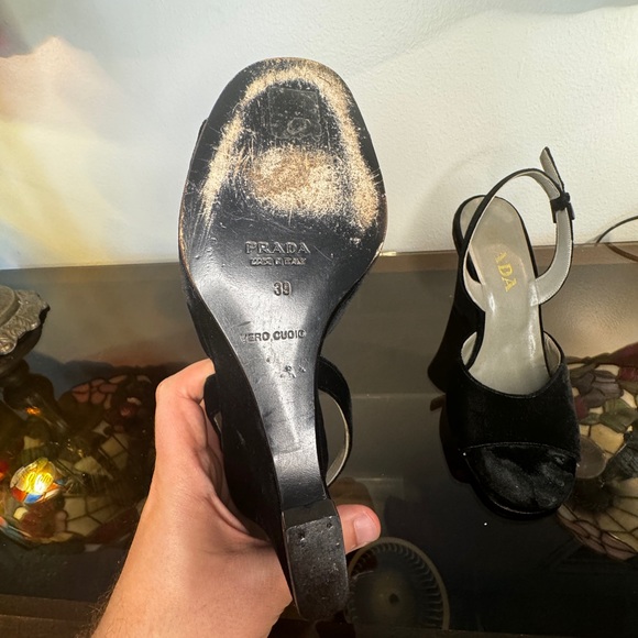 Prada Suede Wedges size 8 US/ 39 EU - Picture 7 of 13